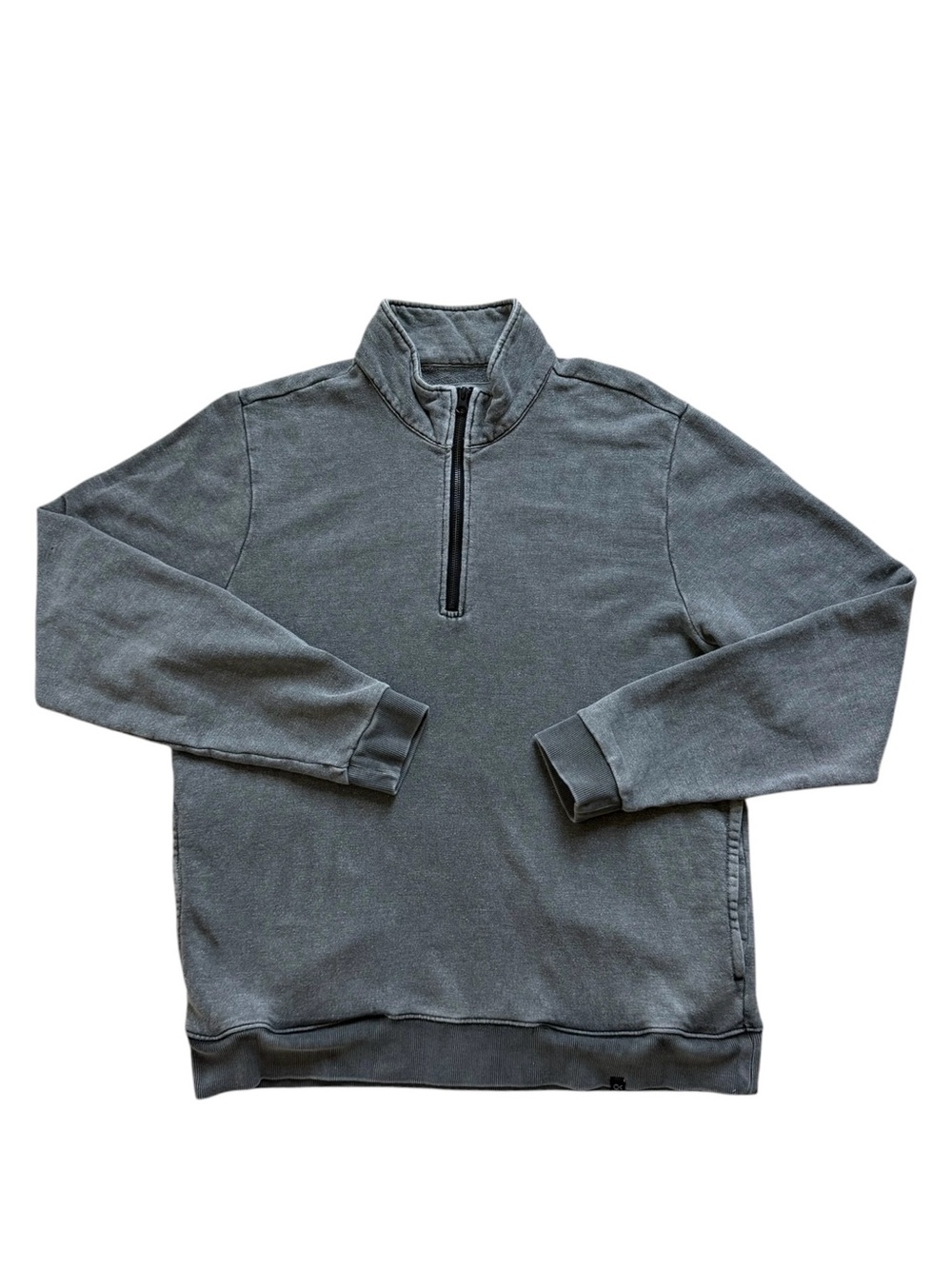 Outerknown Sur Quarter Zip Sweatshirt Mens Lg Gray Hemp Organic Cotton Pullover
